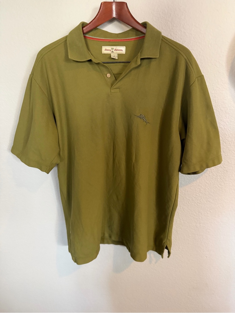 Tommy Bahama Olive Green Men's Polo Shirt L